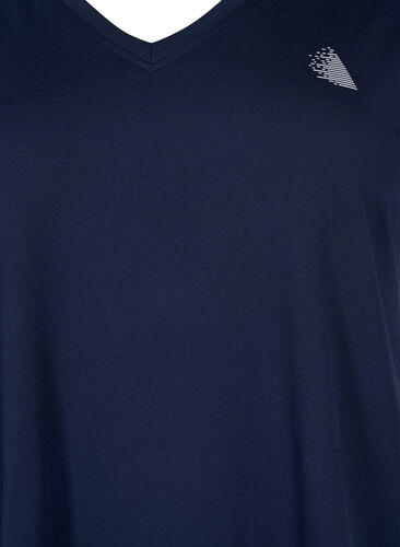 Kortermet T-skjorte til trening med V-hals, Night Sky, Packshot image number 2