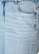 Cropped jeans med en avslappet stil og r&aring; kanter, Bl&aring;, Packshot image number 2