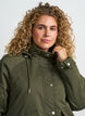 Polstret parkas med avtakbar hette, Gr&oslash;nn, Model image number 3