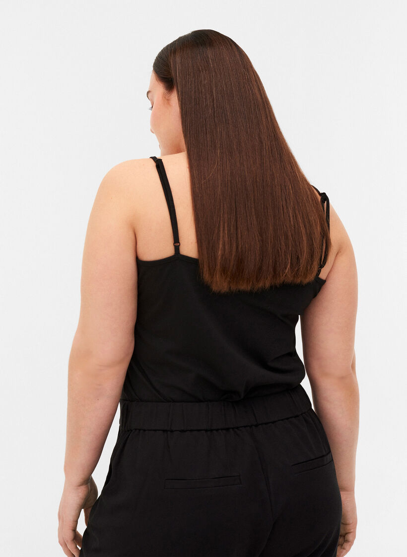 Basistopper i bomull, 2 stk., Black, Model image number 1