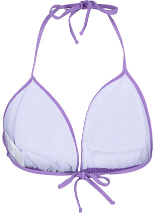 Ensfarget trekantet bikinitopp, Royal Lilac, Packshot image number 1