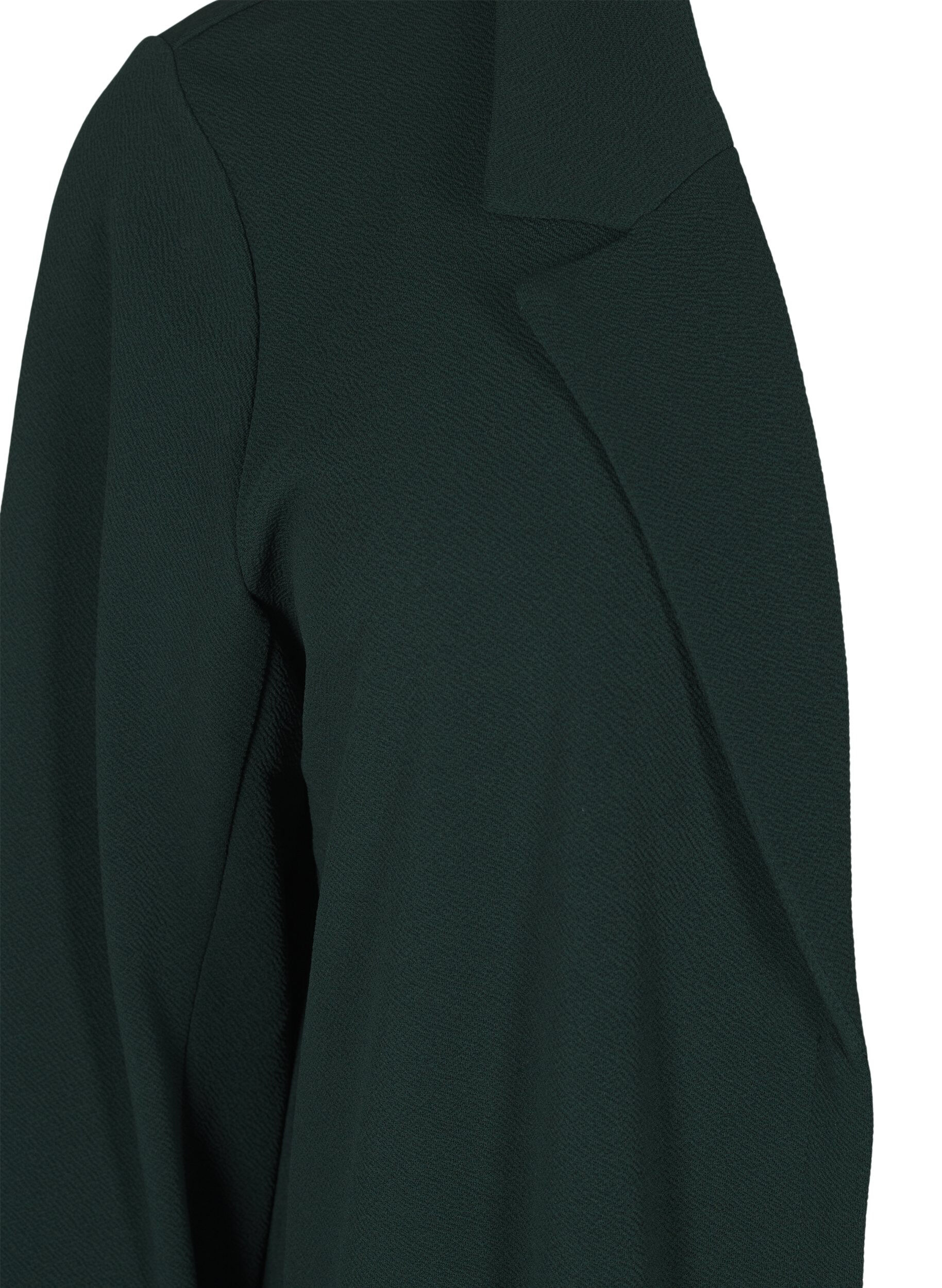 ZizziLang blazer med lommer, Gr&oslash;nn, Packshot image number 2
