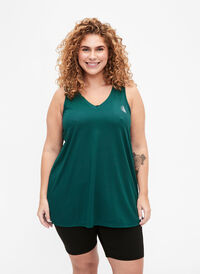 Treningsoverdel med v-hals, Deep Teal Treningsoverdel med v-hals, Deep Teal, Model