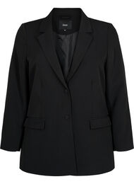 Klassisk blazer med knappelukking, Svart