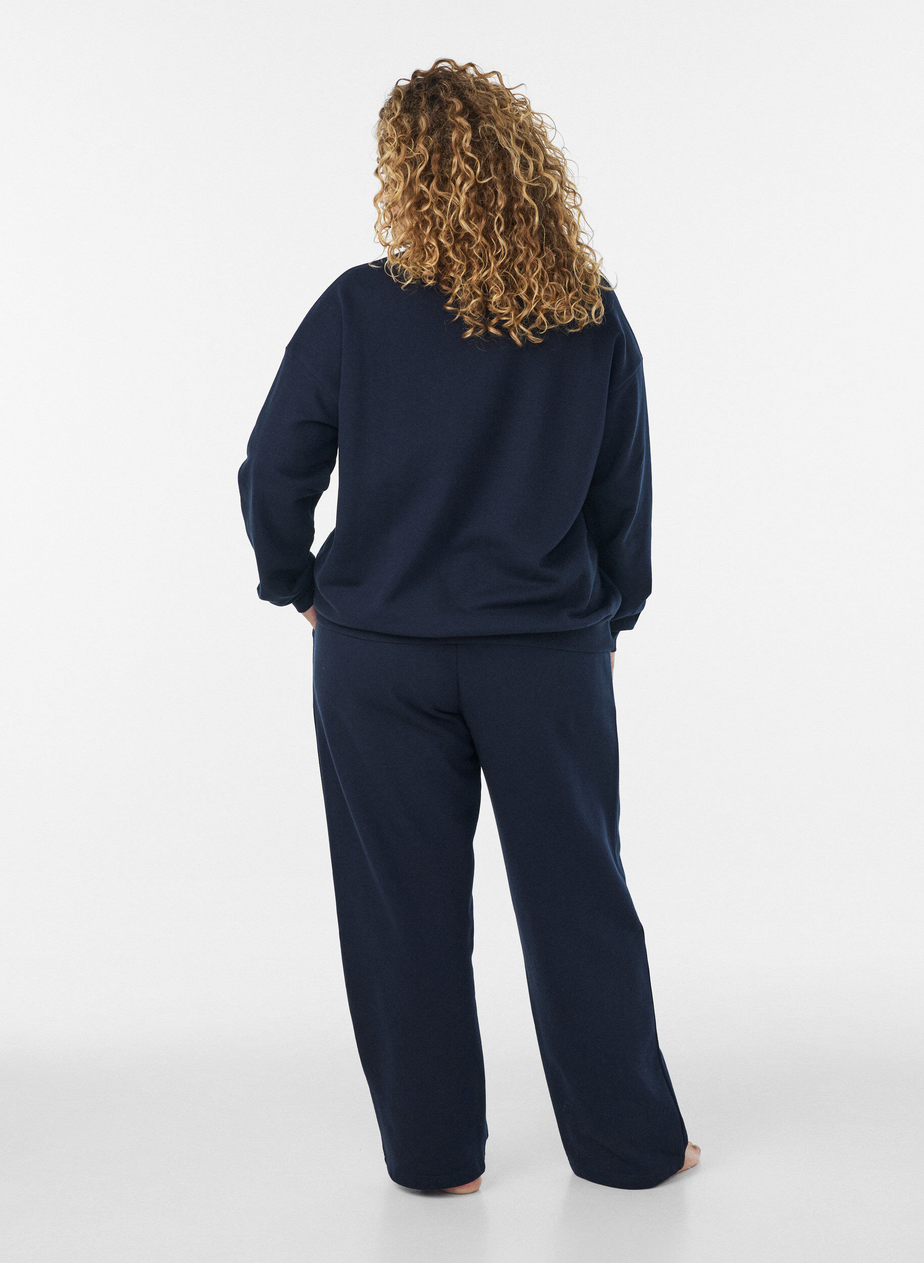 ZizziGenser med teksttrykk, Bl&aring;, Model image number 2