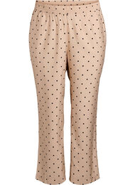 Bukser med polkadotter og straight fit ben, Doeskin w. dot AOP