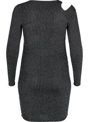 Kjole med lange ermer og glitter, B.w. Silver Stripes, Packshot image number 1