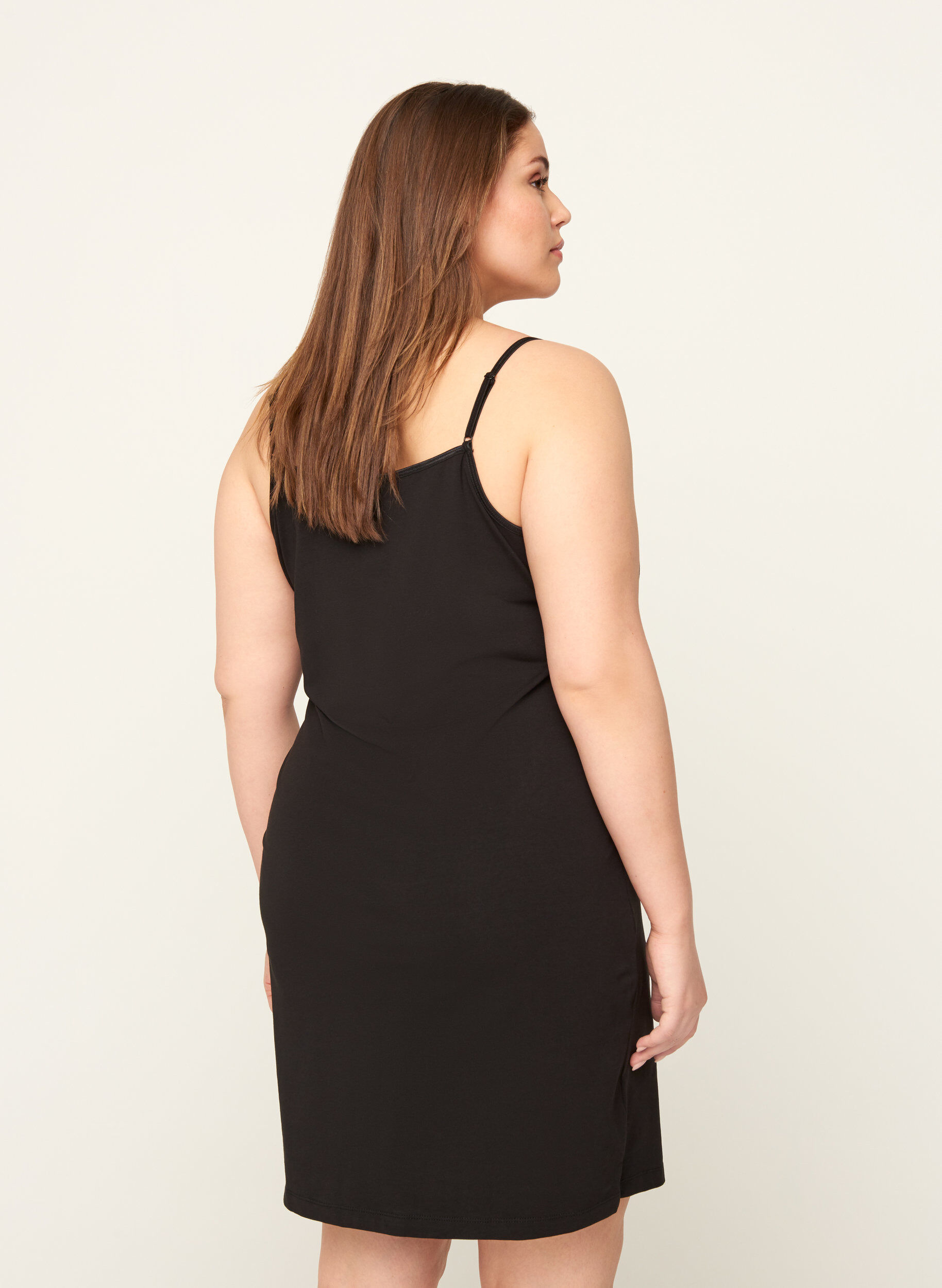Zizzi Lang basis topp, Black, Model image number 1