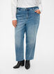 7/8-lengde jeans med rå kanter og høyt liv, Blå, Model image number 2