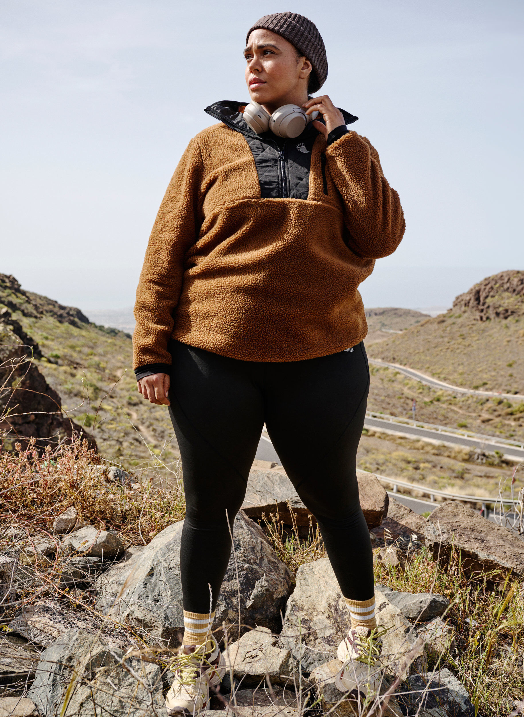 Zizzi Anorakk i pil&eacute; med h&oslash;y hals og glidel&aring;s, Partridge ASS, Image image number 0