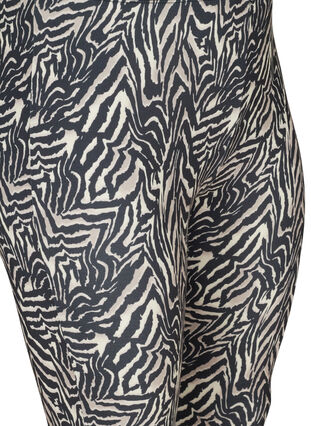 Lange leggings med zebramønster, Black Zebra AOP, Packshot image number 2