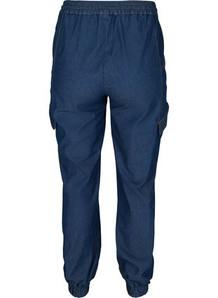 Løse jeans med knyting, Medium Blue, Packshot image number 1