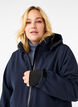 Softshell-jakke med avtagbar hette, Bl&aring;, Model image number 3