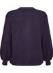 Cardigan i myk strikk med gullfargede knapper, Lilla, Packshot image number 1