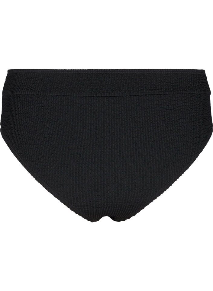Brasilianske bikinitruser i crepe, Svart, Packshot image number 1