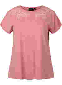 T-skjorte i bomull med mønsterdetalj