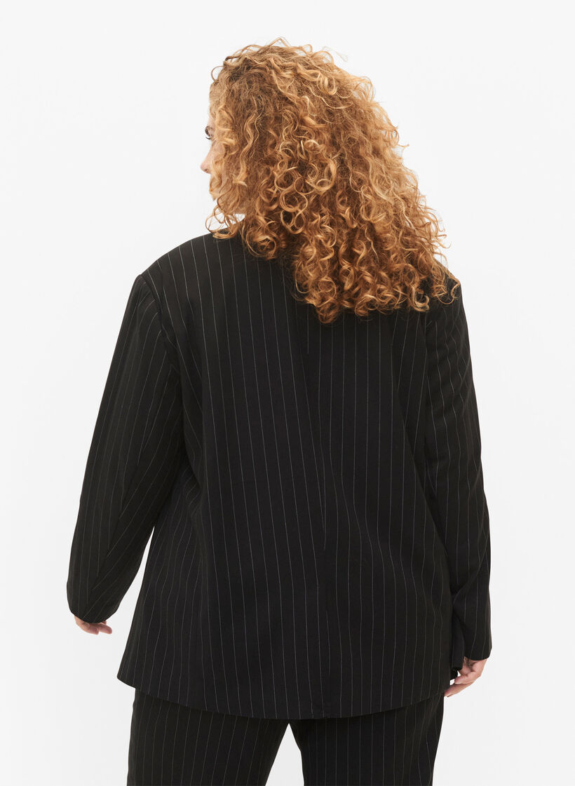 Pinstripet jakke, Black W. Pinstripe, Model image number 1
