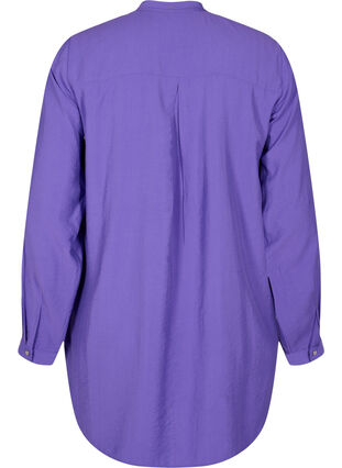 Lang skjorte med colorblock, Purple Block, Packshot image number 1