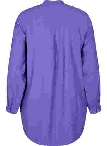 Lang skjorte med colorblock, Purple Block, Packshot image number 1