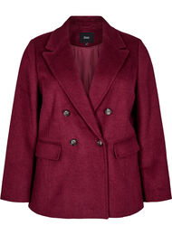 Blazer med dobbeltradede knapper og klassiske slag, Rød