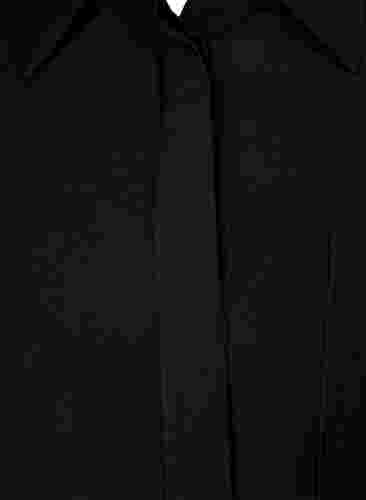 Lang skjorte i viskoseblanding, Black, Packshot image number 2