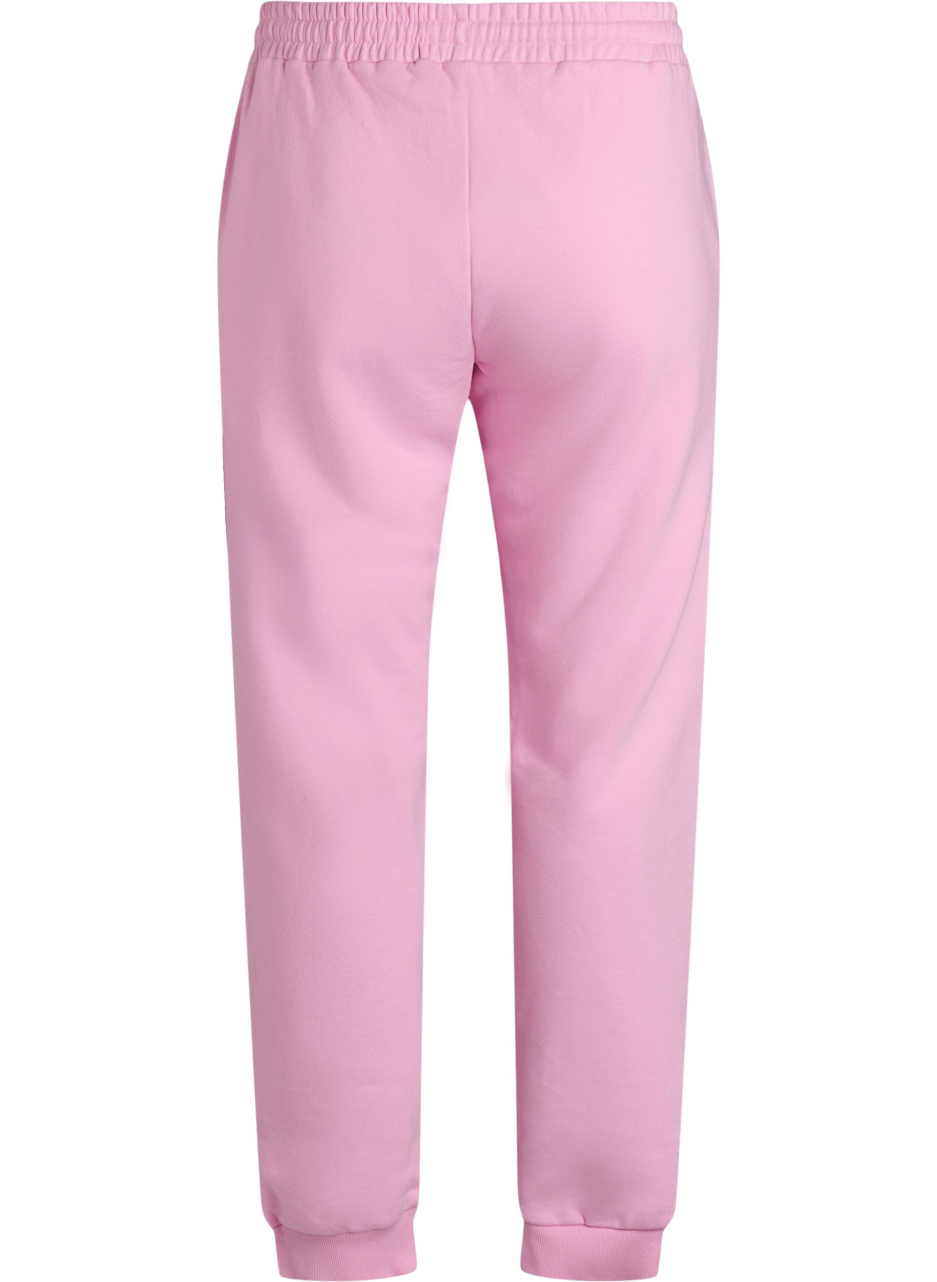 Zizzi Joggebukse med h&oslash;y midje, Rosa, Packshot image number 1