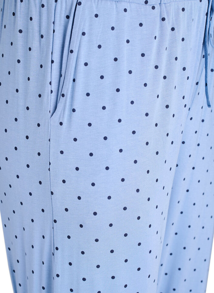 Nattbukser i modalstoff med høy midje, Blå, Packshot image number 2