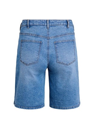 Zizzi FLASH - Løse denimshorts med høy midje, Blå, Packshot image number 1