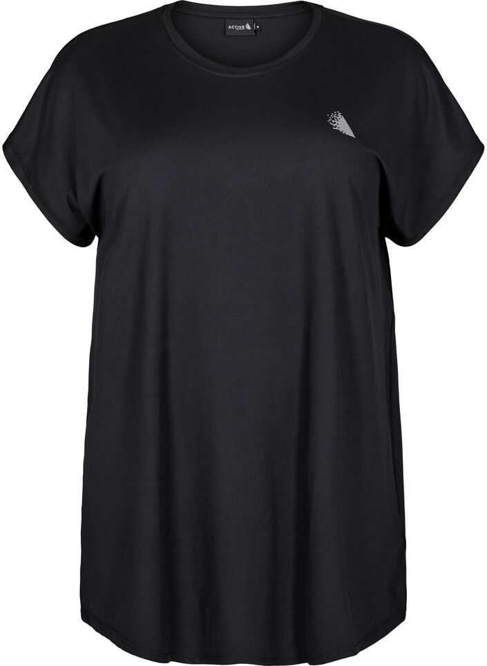 Lang trengings T-skjorte, Svart, Packshot image number 0