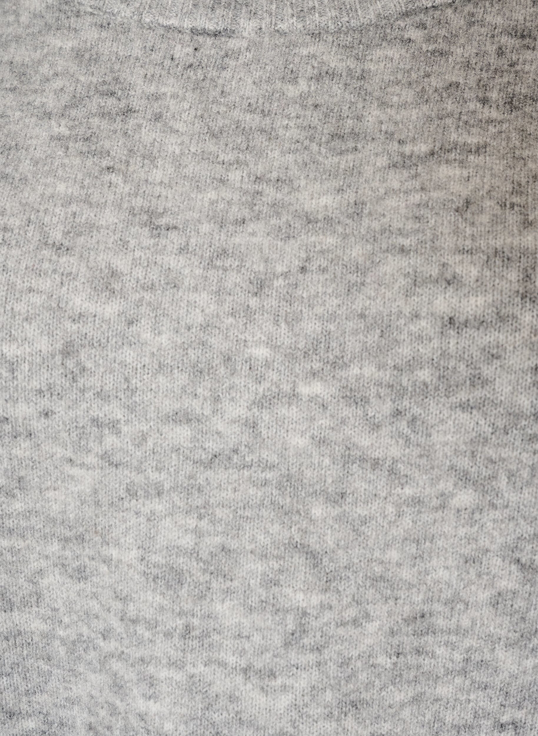 ZizziL&oslash;s strikkebluse med alpakka og ull, Gr&aring;, Packshot image number 2