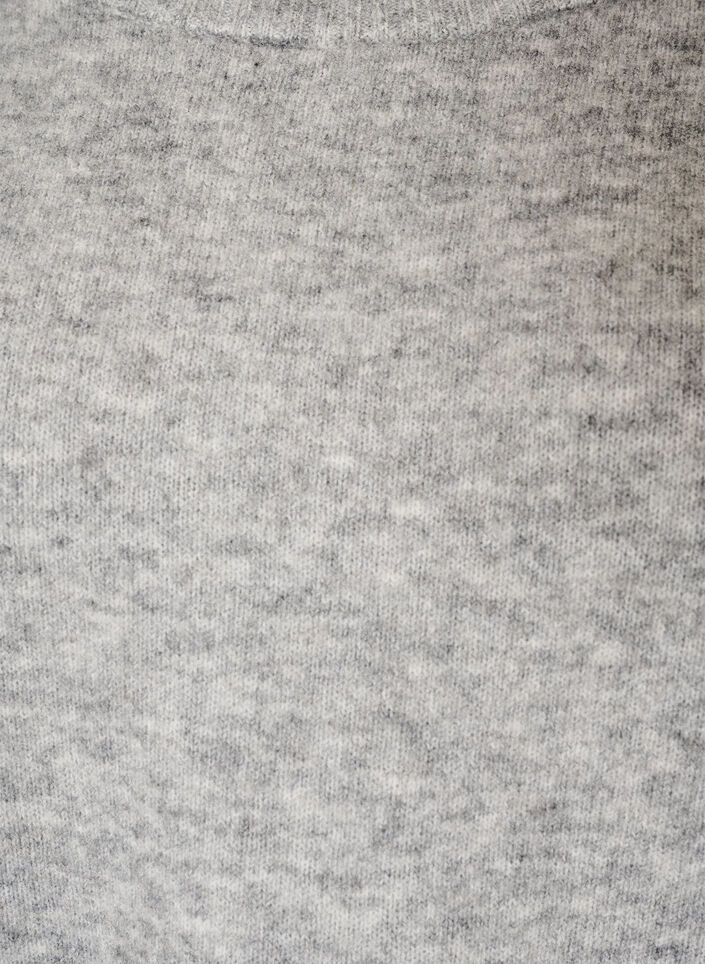 L&oslash;s strikkebluse med alpakka og ull, Gr&aring;, Packshot image number 2