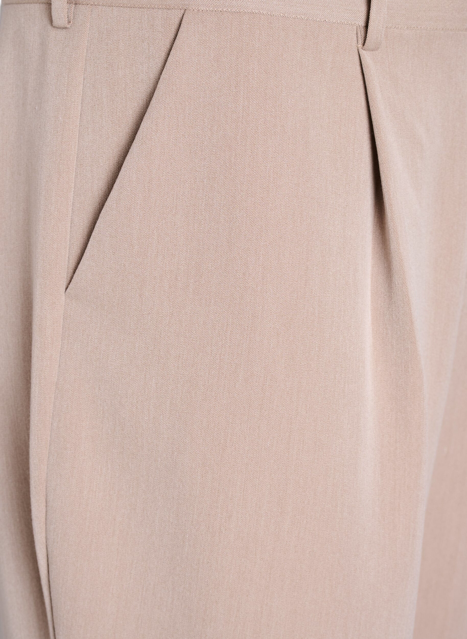 Zizzi H&oslash;ytlivs dressebukser med rette ben, Brun, Packshot image number 2