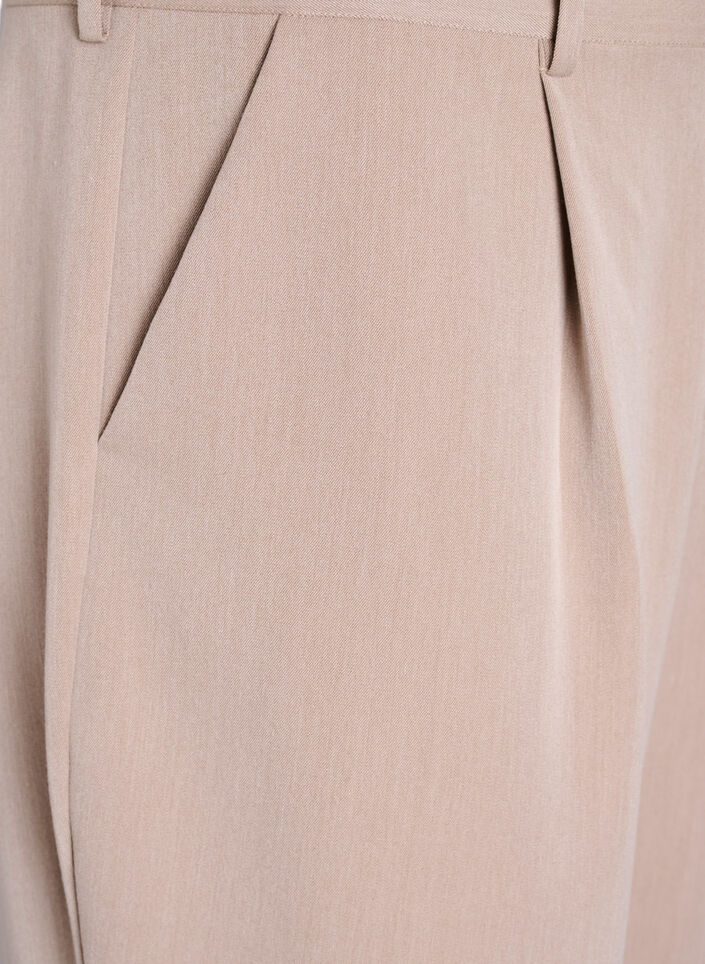 Høytlivs dressebukser med rette ben, Brun, Packshot image number 2