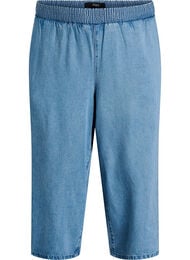 Lyocell culotte-bukser med vide ben og plagg i denim, Bl&aring;