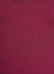 Ensfarget basic topp i bomull, Mørk Bordeaux, Packshot image number 2