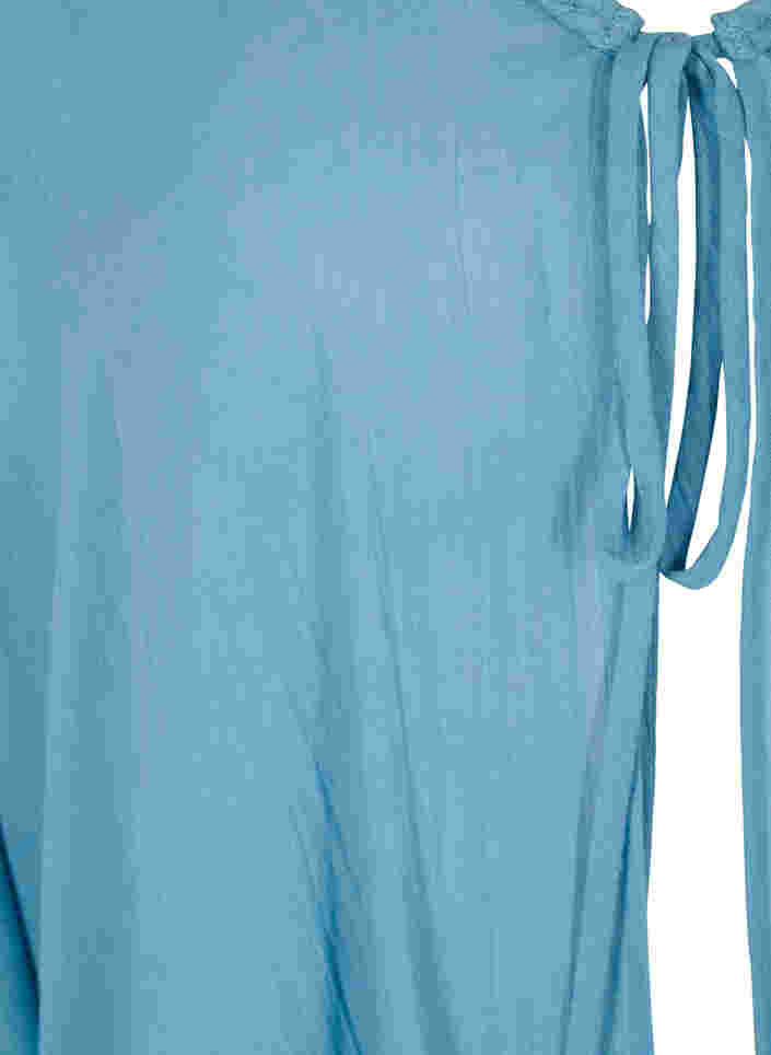 Strandkimono med frynser, Light Blue, Packshot image number 2