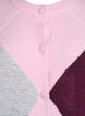 Cardigan med argylemønster og rund hals, Rosa, Packshot image number 2