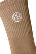 3-pakk med sportssokker med logo, Brun, Packshot image number 2