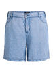 L&oslash;se denimshorts med h&oslash;y midje, Bl&aring;, Packshot image number 0