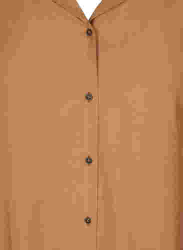 Skjorte i viskose med smock-ermer, Almond, Packshot image number 2