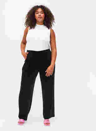 Løse bukser i velour, Black, Model