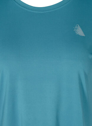 Ensfarget T-skjorte til trening, Storm Blue, Packshot image number 2