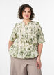 Bluse med trykk og 1/2 ermer, Gr&oslash;nn, Model image number 0