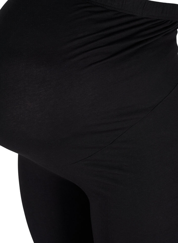 Tettsittende gravidshorts i bomull, Svart, Packshot image number 2