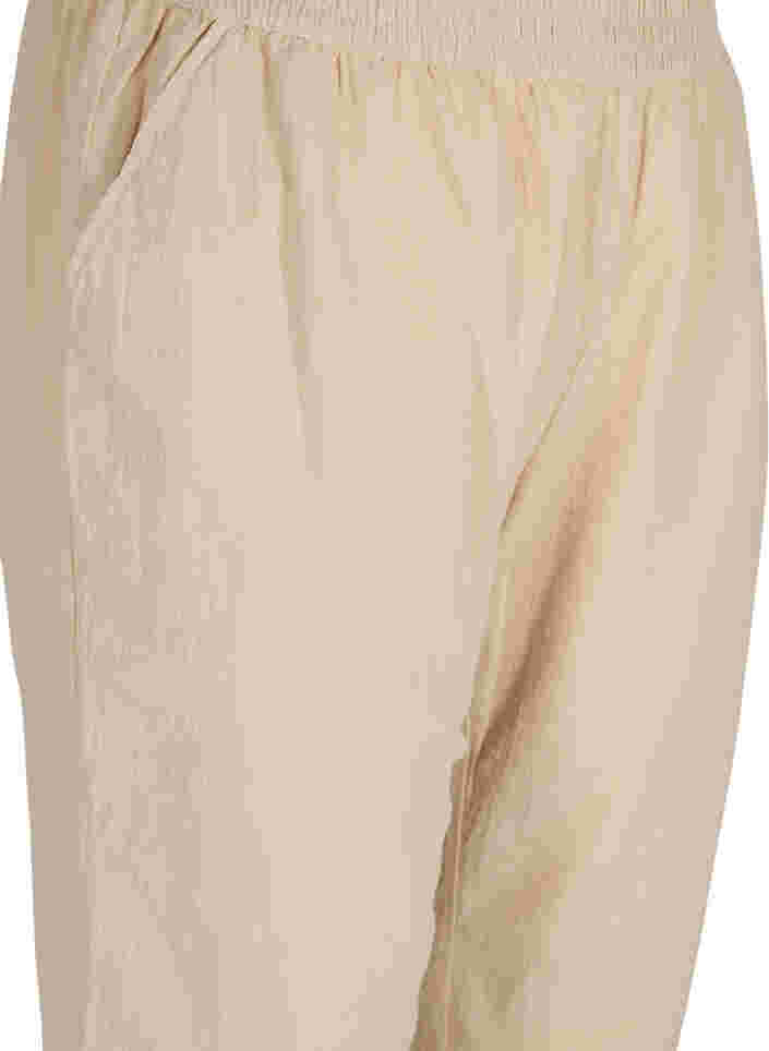 Cropped bukser i bomull, Oxford Tan, Packshot image number 2