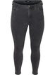 Cropped Amy jeans med glidelås, Grå, Packshot image number 0