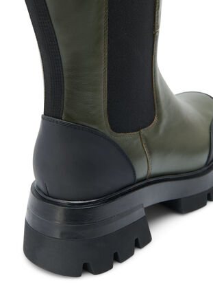 Zizzi Skinnboots med langt skaft, elastikk og bred passform, Deep Depths, Packshot image number 2