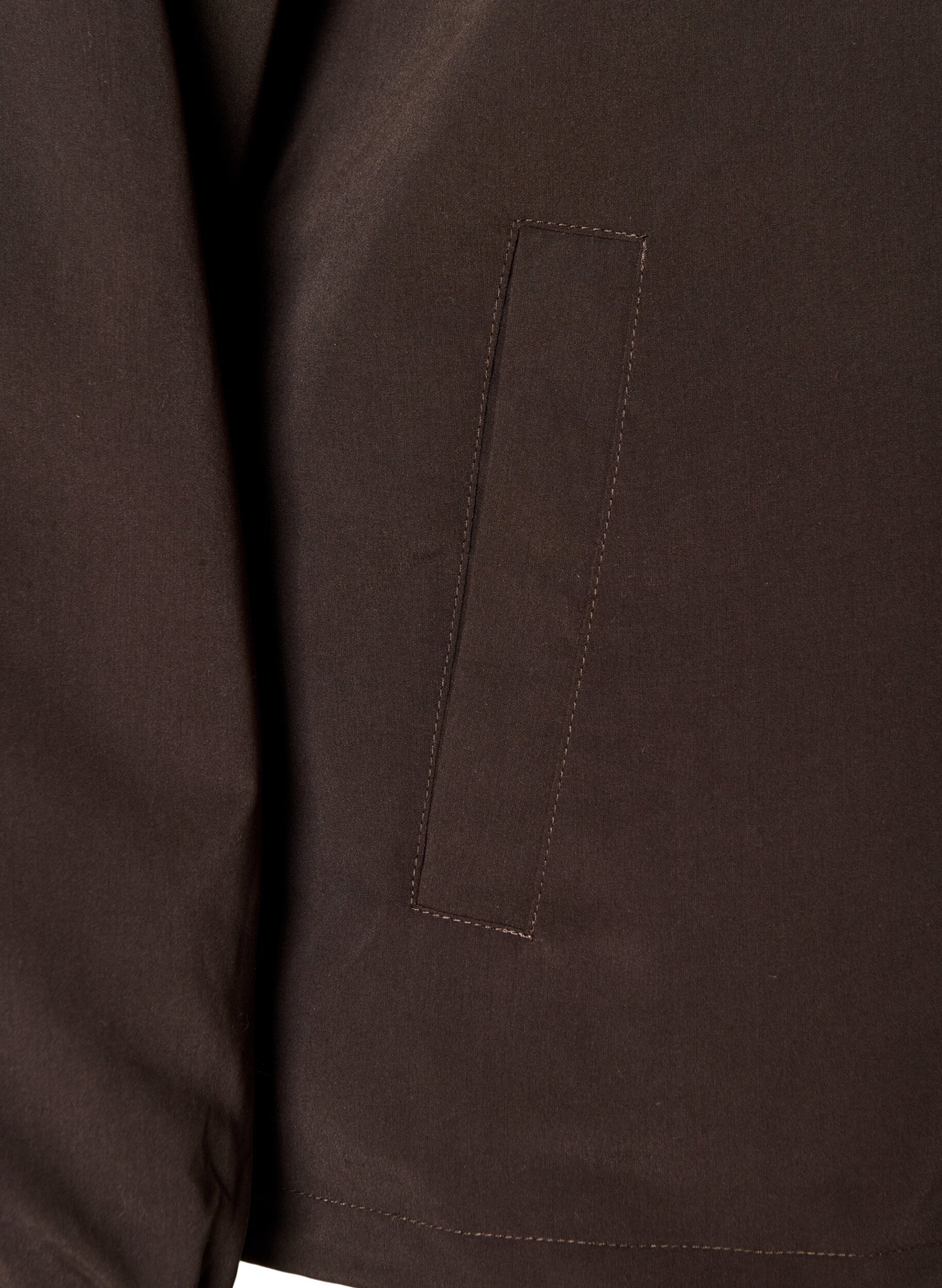 ZizziLett jakke med hette og glidel&aring;s, Brun, Packshot image number 3