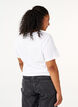 T-skjorte med rund hals og rhinestones, Bright White, Model image number 1