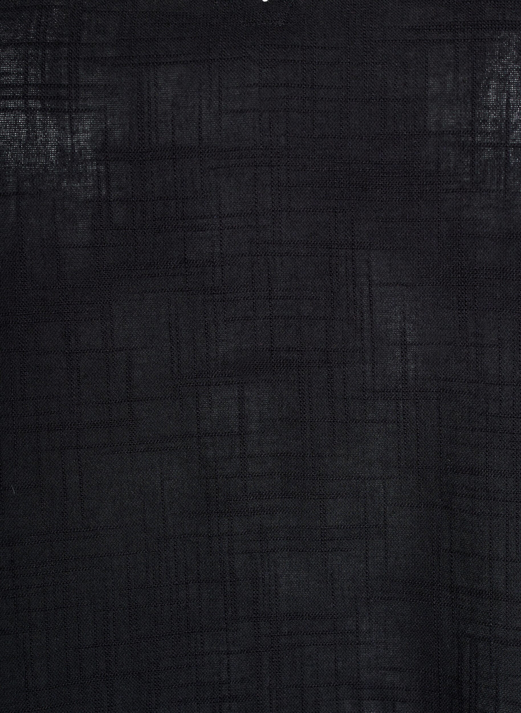 Zizzi L&oslash;s bluse med cap-ermer, Svart, Packshot image number 2